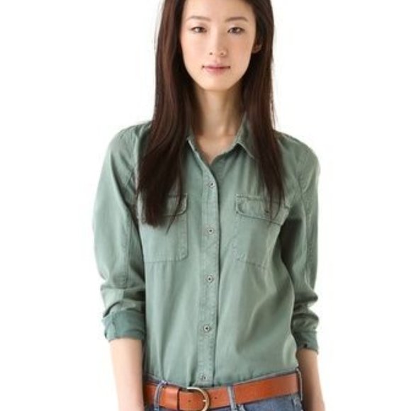 Madewell Tops - Madewell Green Westway Button Down Workshirt